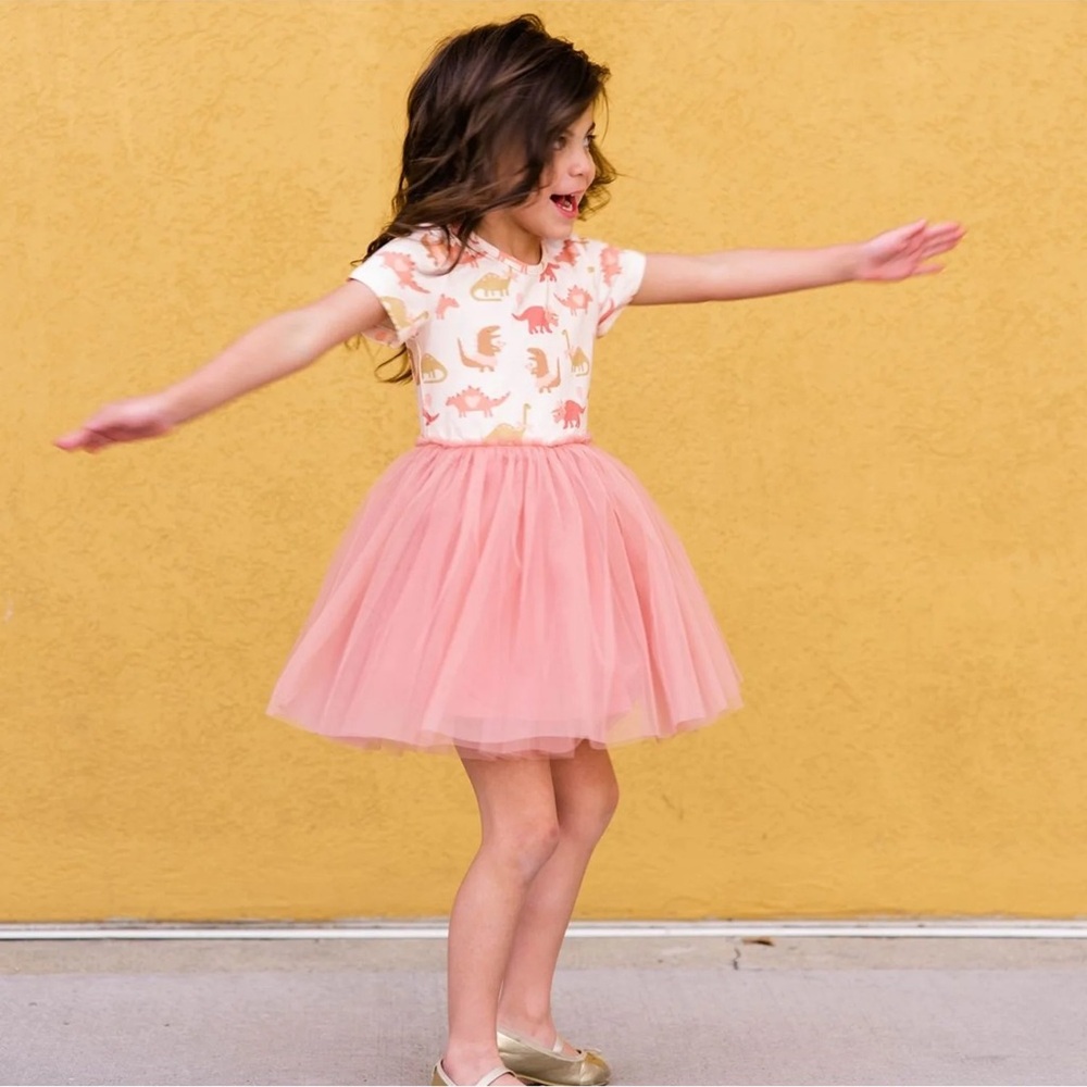Taylor Joelle pink tutu dinosaur dress sz 5